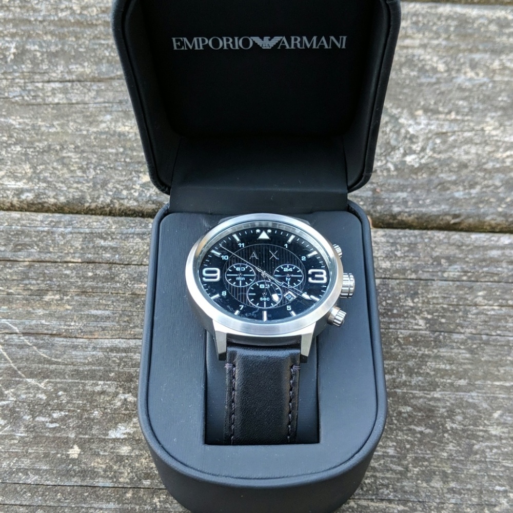 A|X Men's Leather Watch